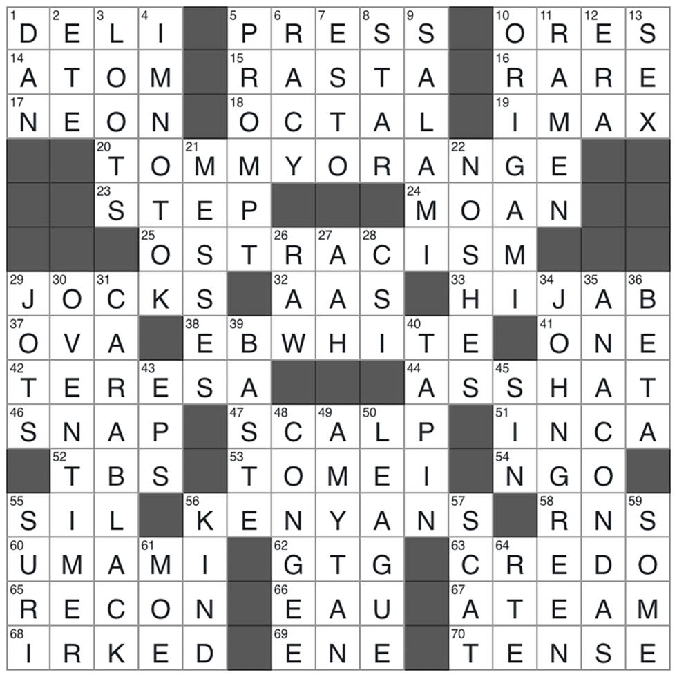 issue 31, crossword, answers