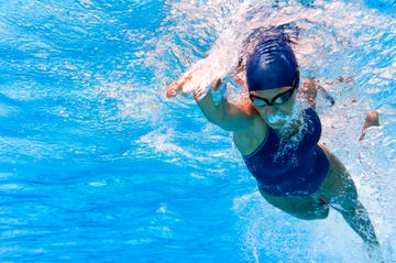 underwater image of swimmer in action