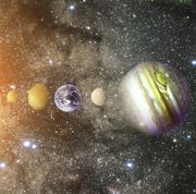 planets of the solar system sun, mercury, venus, earth, mars, jupiter, saturn, uranus, neptune galaxy, nebulae, stars outer space  wide format elements of this image furnished by nasa