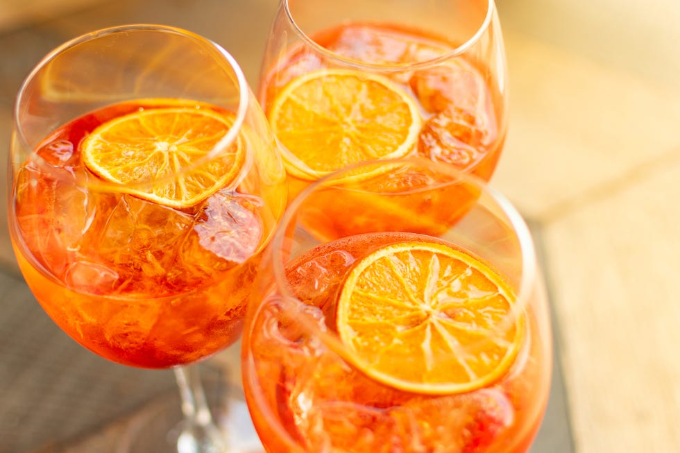 italian aperitif aperol stpritz with ice