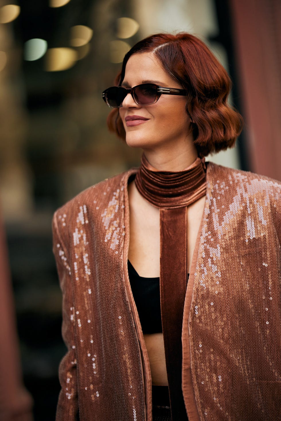 Italian street style Bob Milan with red hair