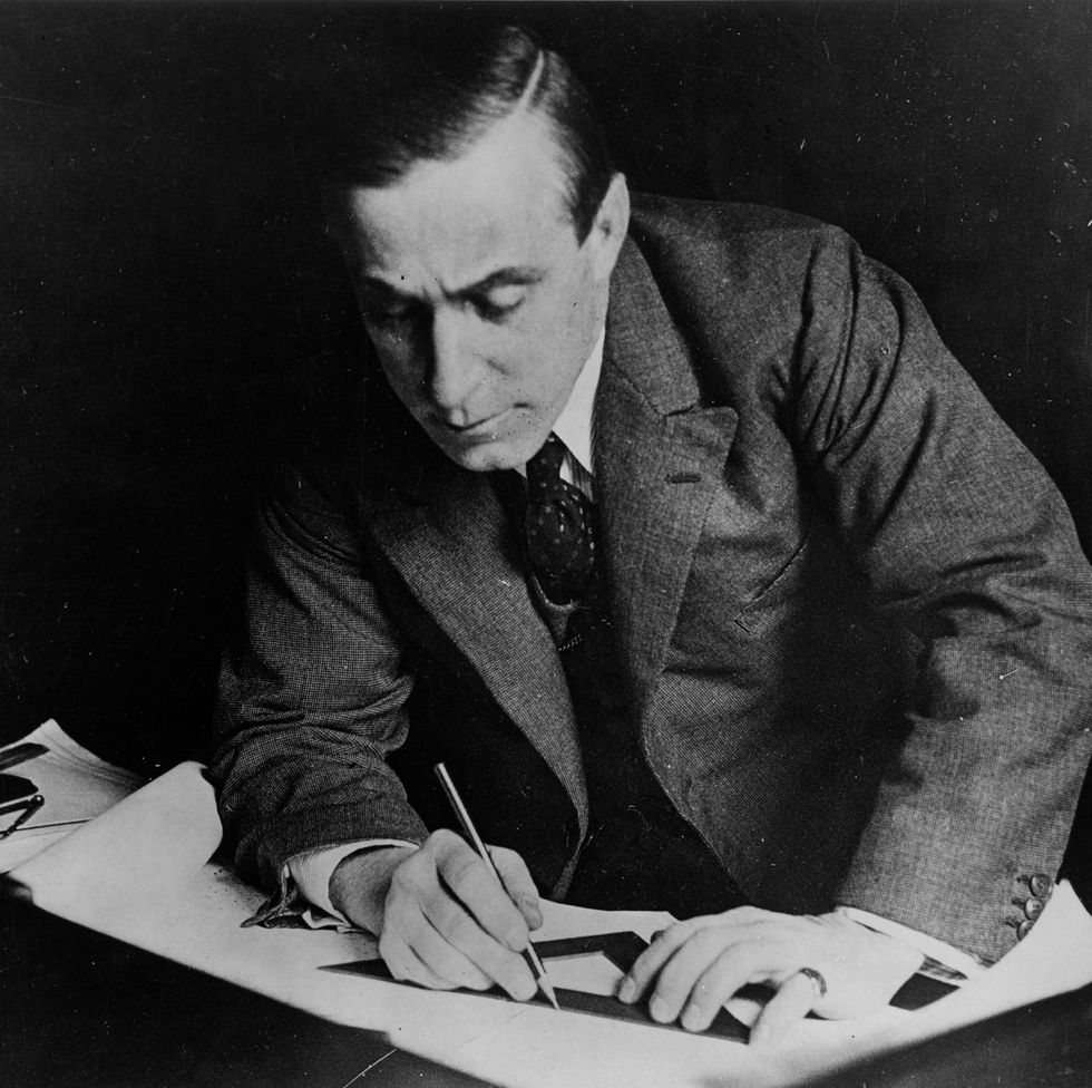 italian count carlo zanardi landi (1907 1929), of the ocean salvage company limited, plans a salvage operation for cunard liner lusitania, london, england, march 14, 1922. the liner had been sunk off the coast of ireland by a german sumbarine during wwi. (photo by kadel & herbert/visual studies workshop/getty images)