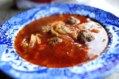 italian dinner meatball soup