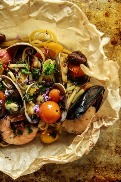 italian dinner seafood pasta