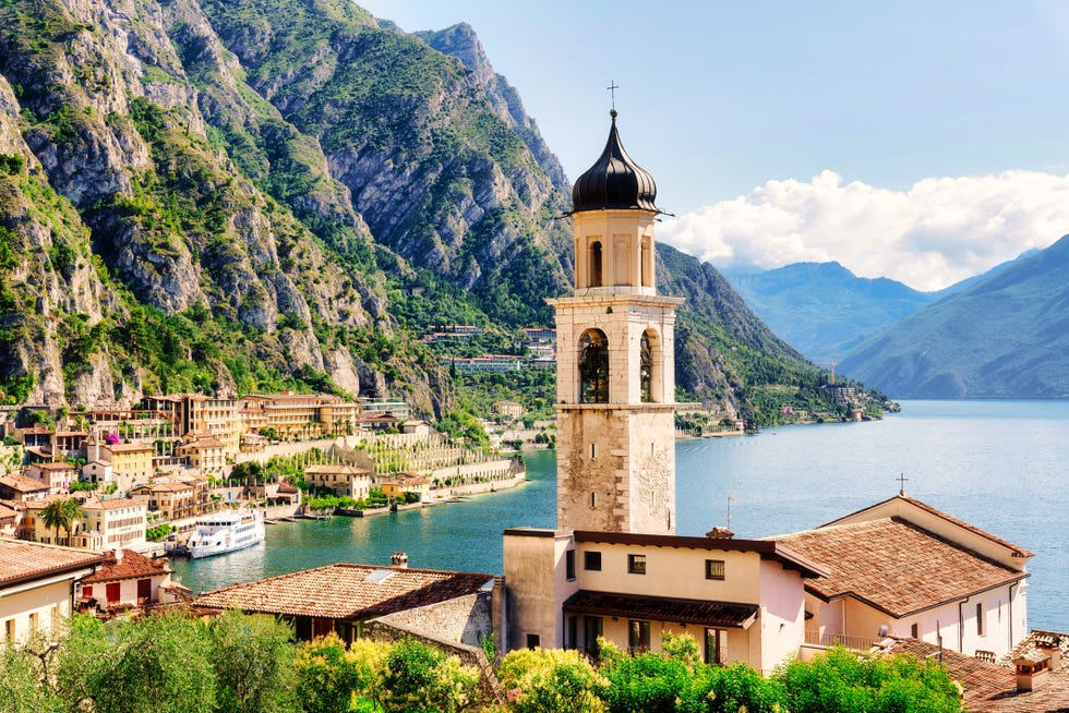limone sul garda, town on the north west side of the famous lake in northern italy lombardy, brescia province