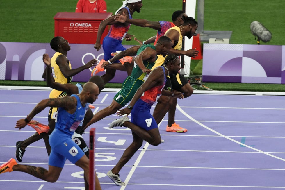 noah lyles kishane thompson final 100 metros juegos olimpicos paris 2024