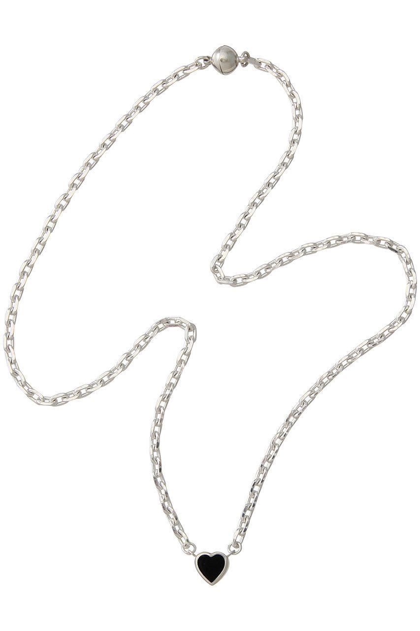 a silver and black necklace