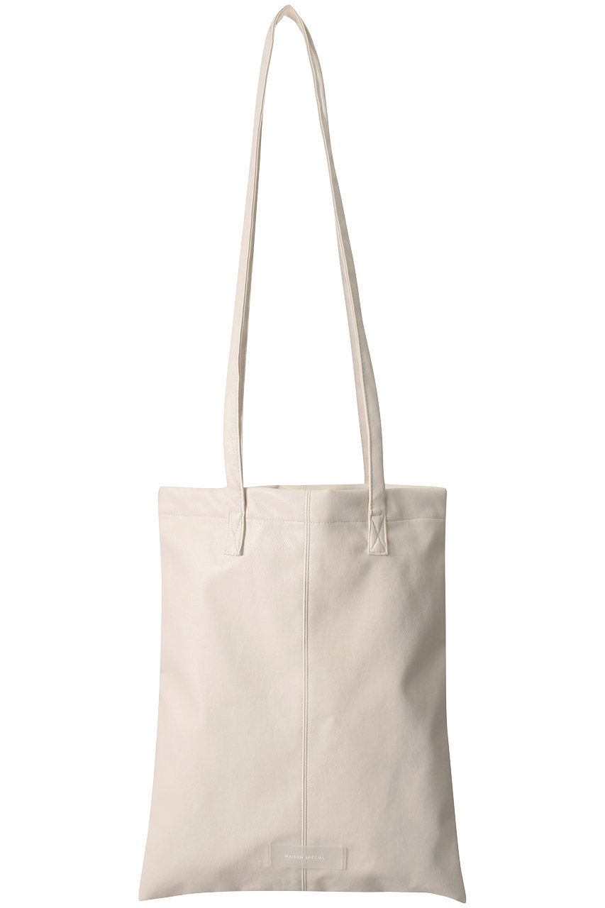 a white bag with a handle
