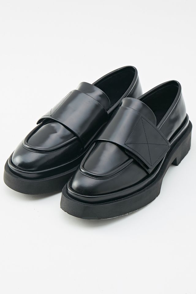 a pair of black shoes