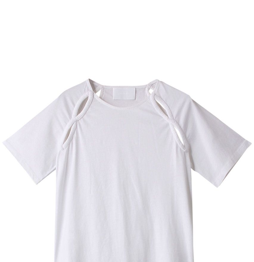 a white t shirt with a white background
