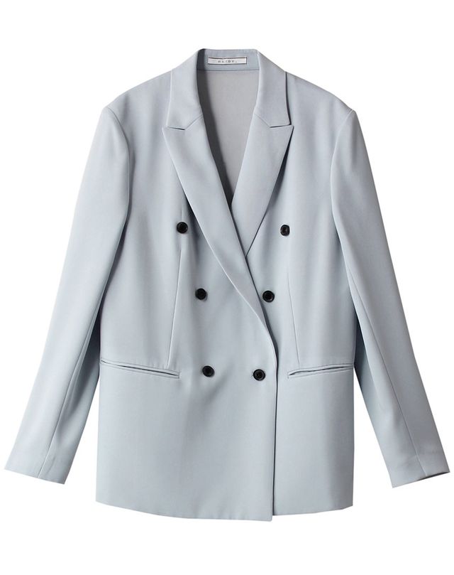a grey suit jacket