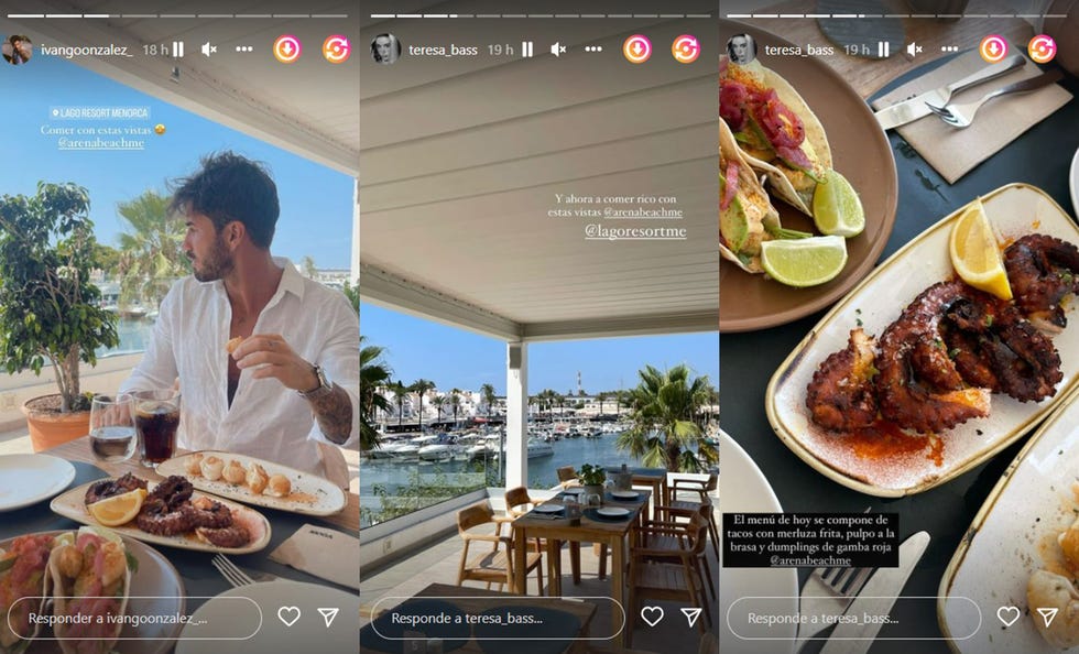 iván gonzález y teresa bass, juntos en menorca