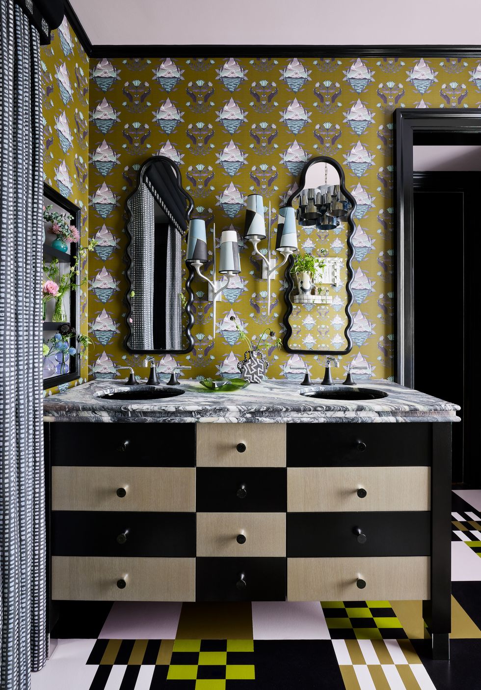 lake forest showhouse bathroom by stone textile studio