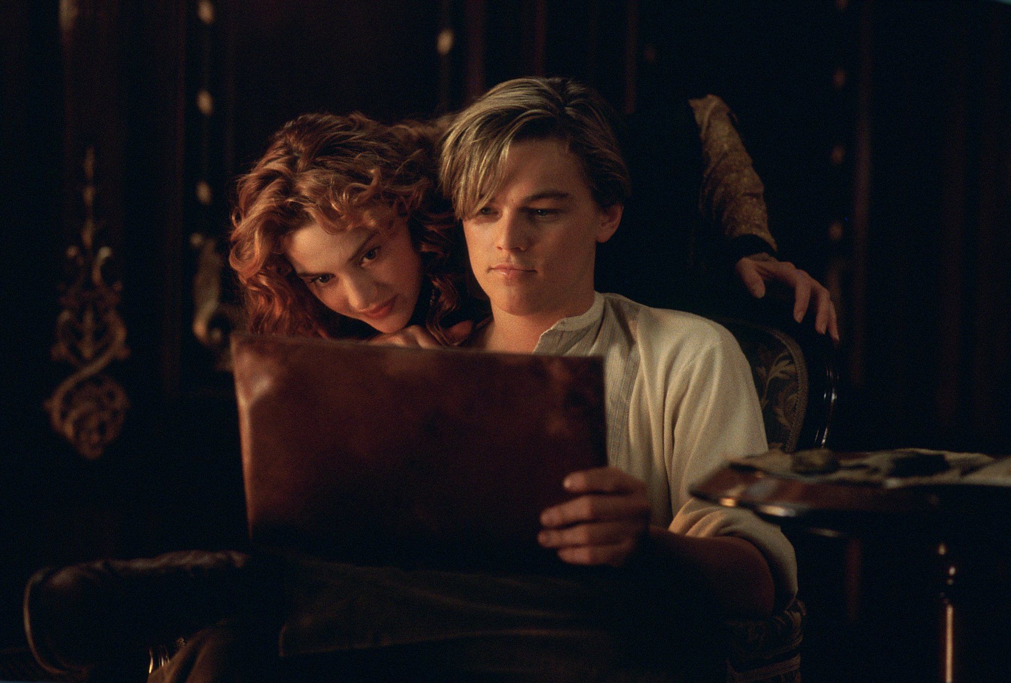 Jack and Rose in Titanic (Leonardo DiCaprio / Kate Winslet) Drawing Print  8.5 x 11