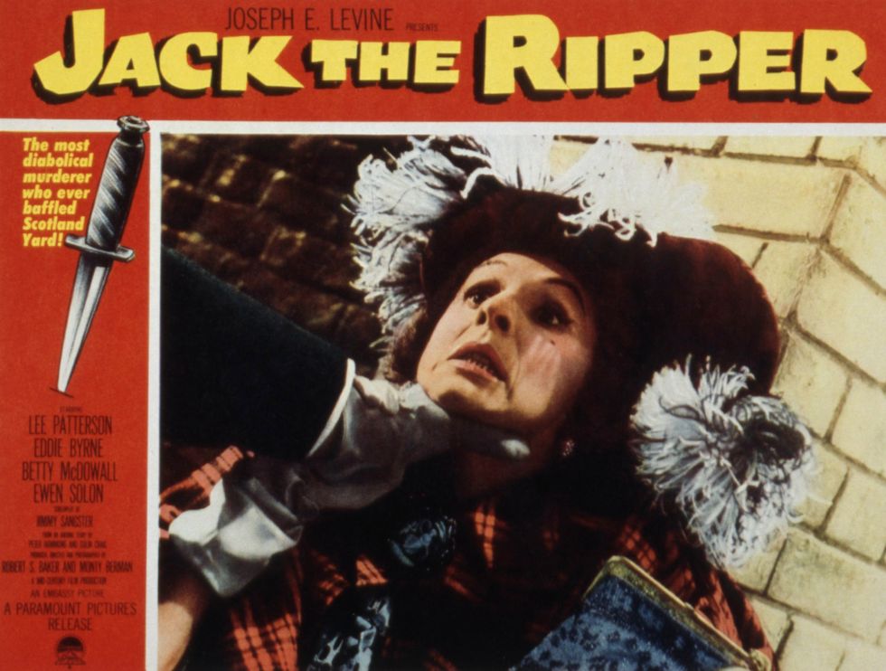 映画『jack the ripper』（1959年）のポスター。