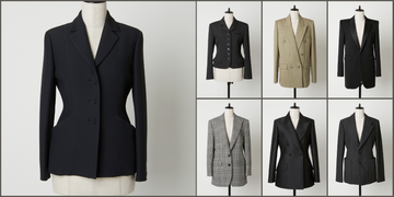 a collection of blazers in different styles and colors