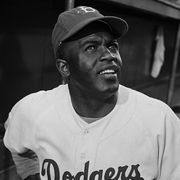 jackie robinson in the dodgers bullpen