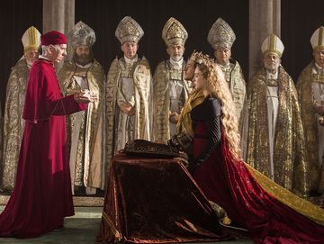 Jacob Collins-Levy and Jodie Comer in The White Princess. 