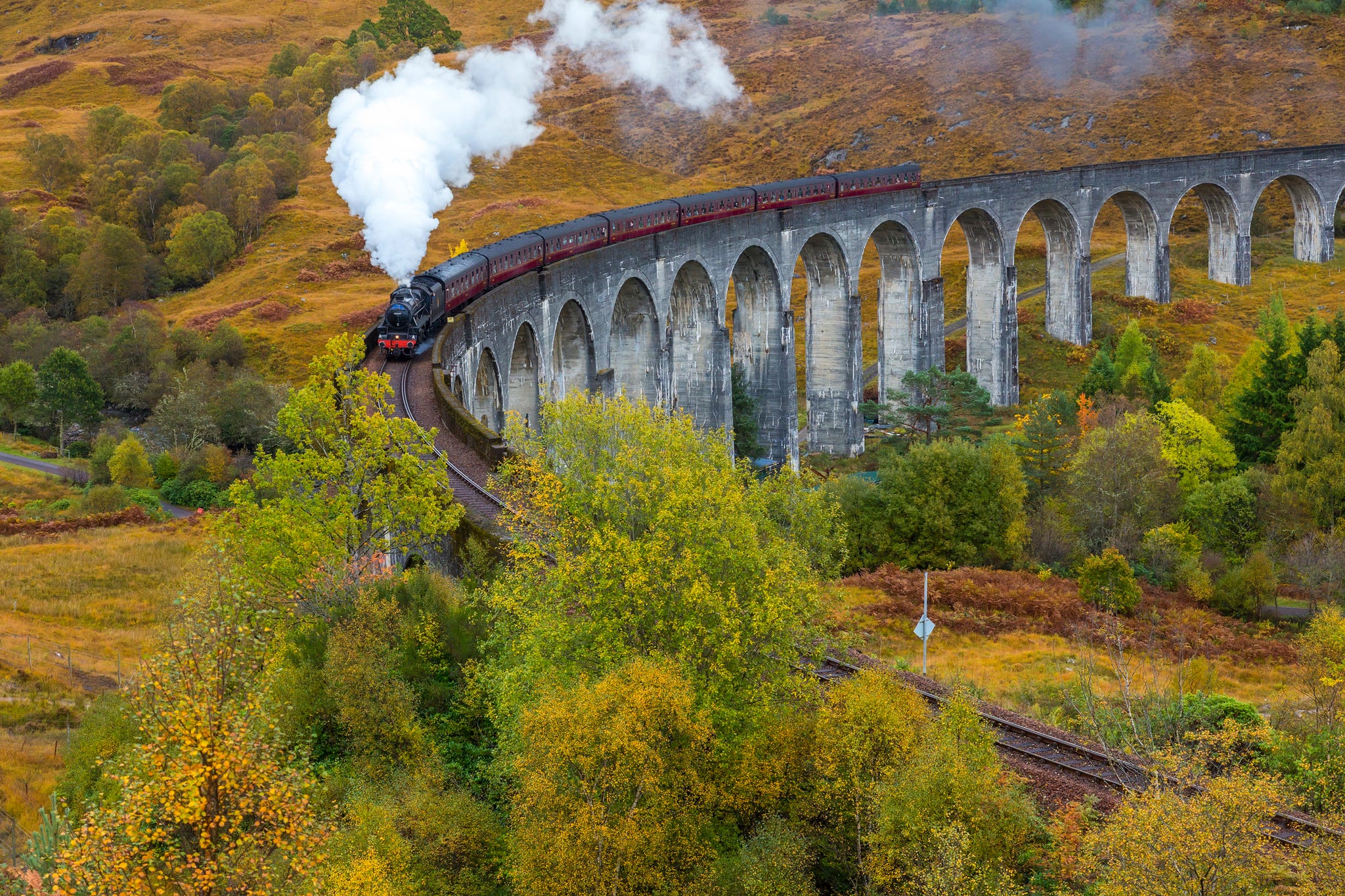 Hogwarts Express Jacobite steam train Scotland