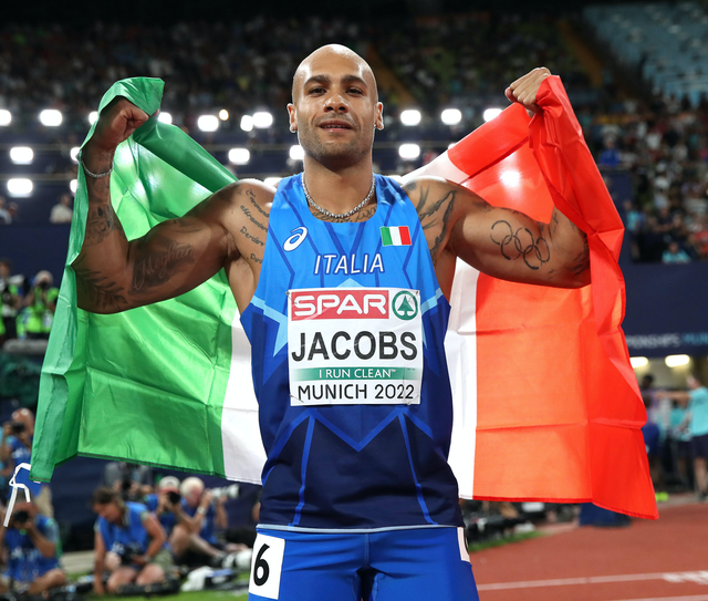 marcell jacobs campione europeo dei 100 metri