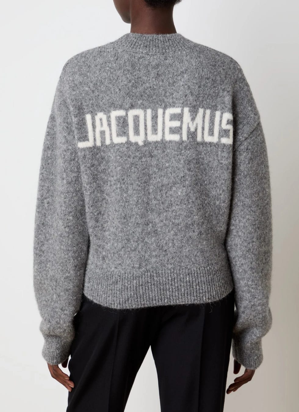 grey sweater from jacquemus