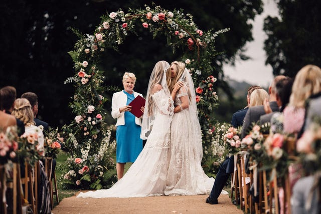 Photograph, Bride, Ceremony, Dress, Gown, Marriage, Wedding dress, Event, Wedding, Floral design, 