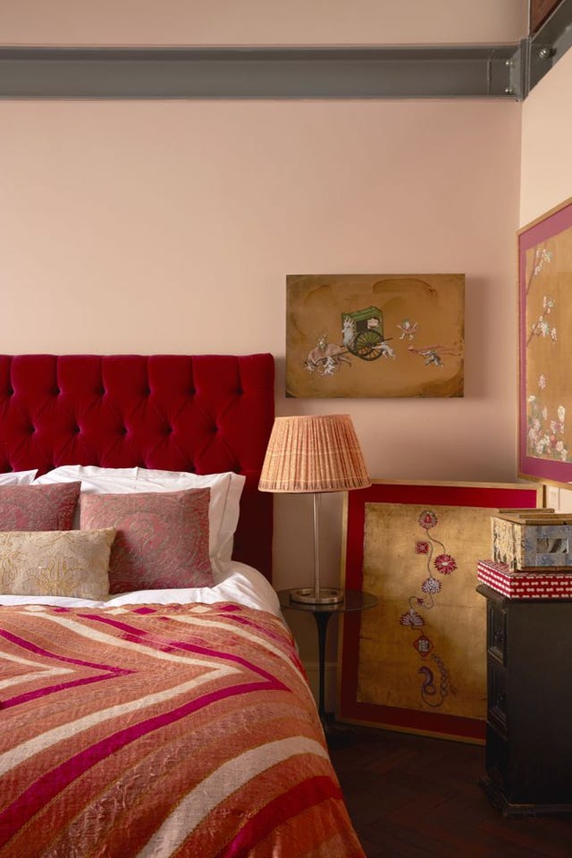 Jade Jagger London home bedroom