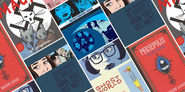 maus, ghost world, is this how you see me, heartbreak soup, persepolis, graphic novels, comix