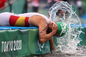 jairo ruiz, antes de competir en el triatlón de los juegos paralímpicos de tokio