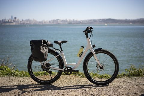 charge ebike in front of lake