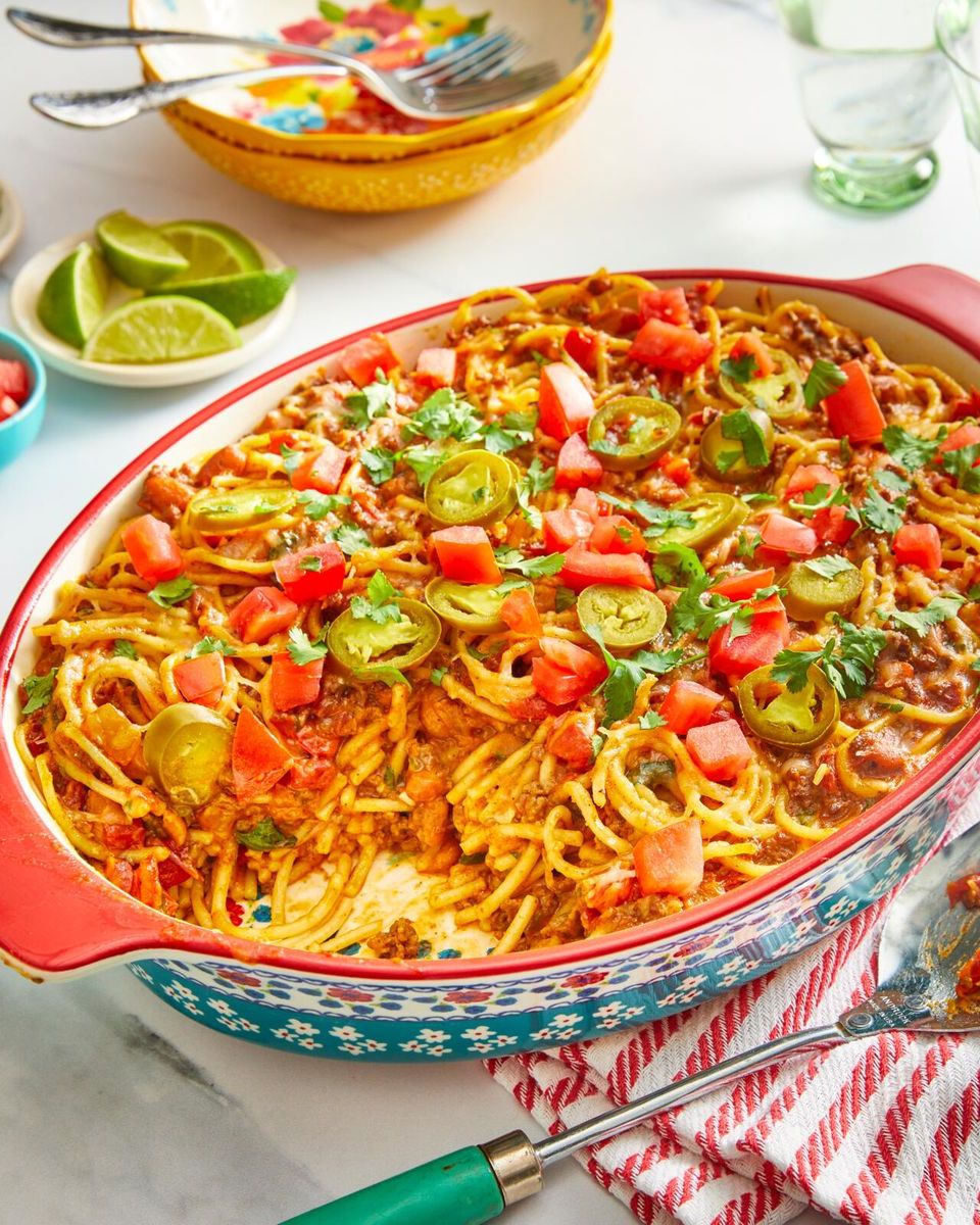 taco spaghetti with jalapenos recipe