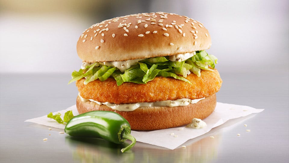 Food, Hamburger, Dish, Salmon burger, Fast food, Original chicken sandwich, Veggie burger, Cuisine, Ingredient, Burger king grilled chicken sandwiches, 