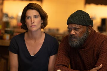 l r cobie smulders as maria hill and samuel l jackson as nick fury in marvel studios' secret invasion, exclusively on disney photo by des willie © 2023 marvel