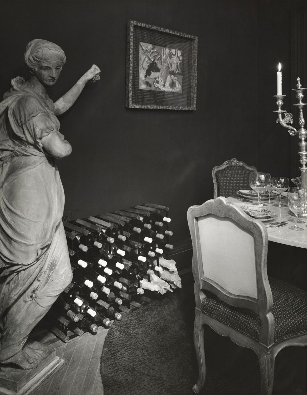a wine rack in the greenwich village dining room of legendary chef james beard photo by tom leonardconde nast via getty images local caption