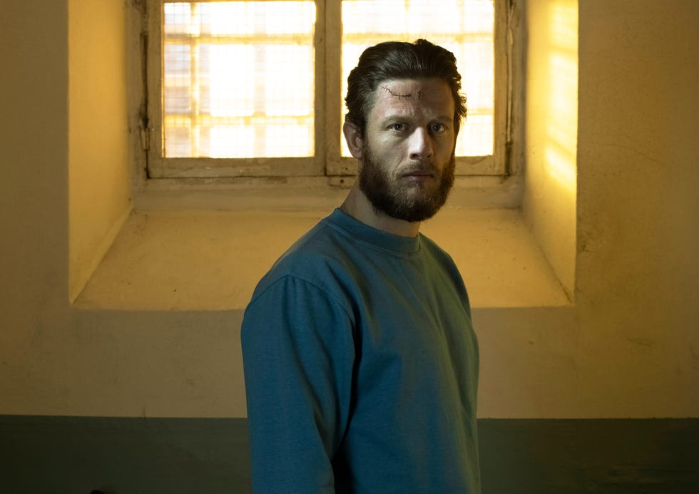 james norton as tommy lee royce in a prison cell in happy valley season 3