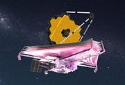 james webb space telescope illustration in space