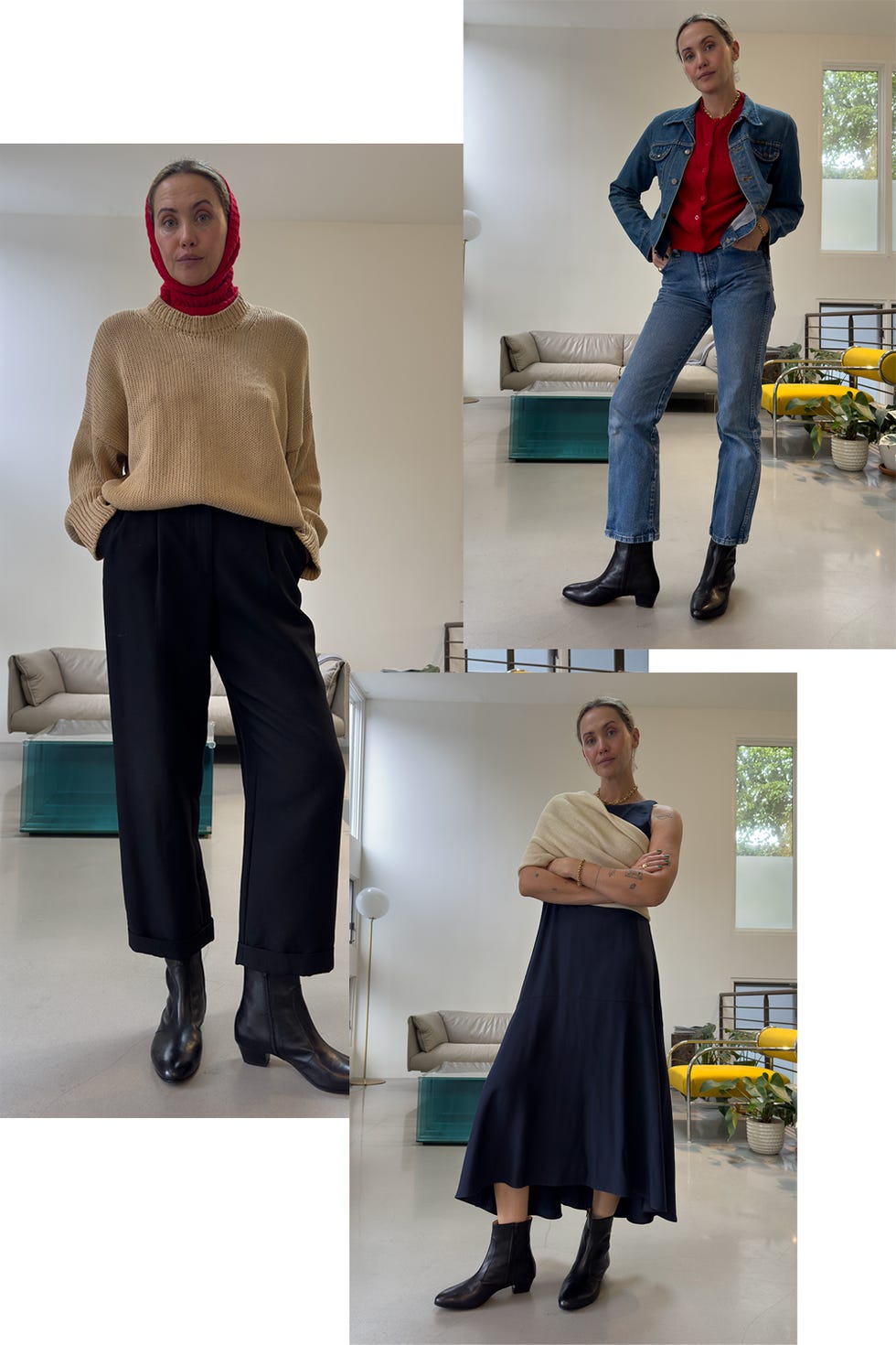 a collage of a woman and a man