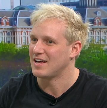 a man with blonde hair