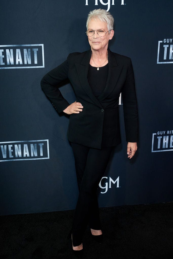 Jamie Lee Curtis, 64, Poses in Blazer and Fishnets in Sultry Pic