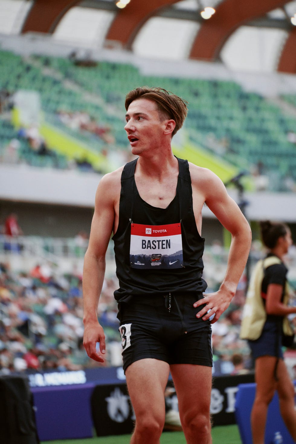 runner standing on track