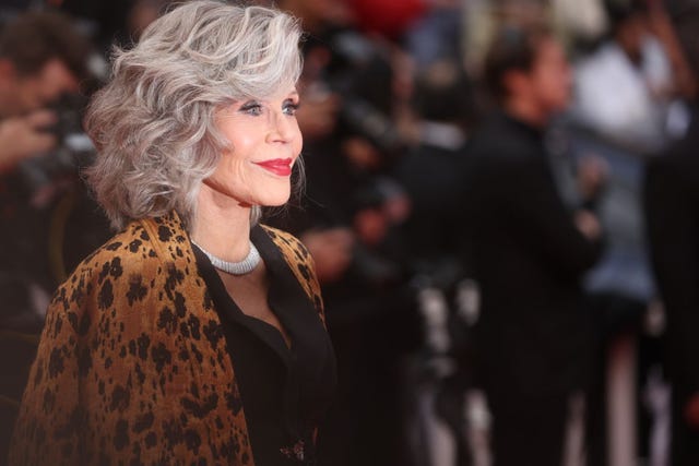 Jane Fonda looks fierce on the Cannes red carpet