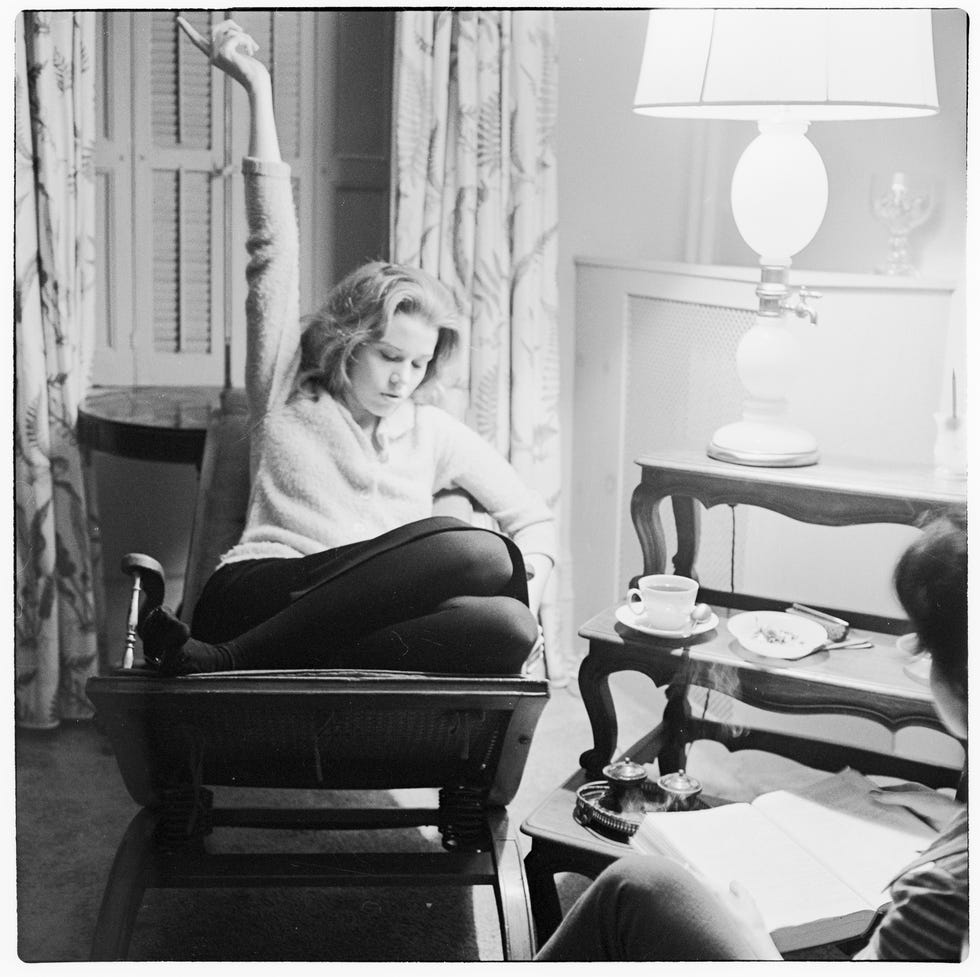 jane fonda studying lines