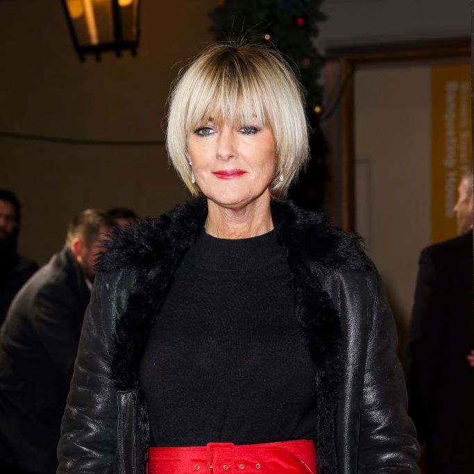 Jane Moore wears the perfect puff-sleeved denim jumpsuit