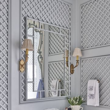 hodges added custom milled lattice to existing wall paneling as an ode to new orleans enchanting garden rooms