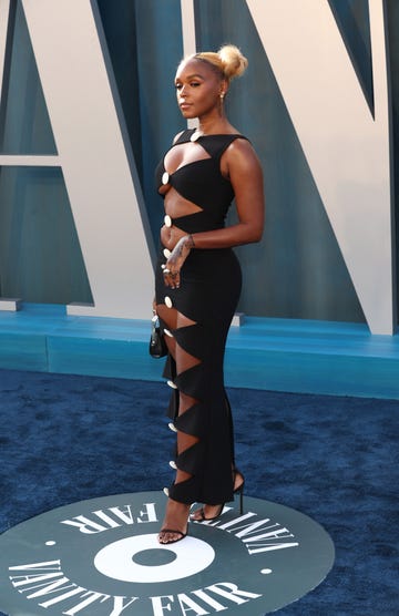 janelle monae wears a cutout dress to the vanity fair oscars party 2022