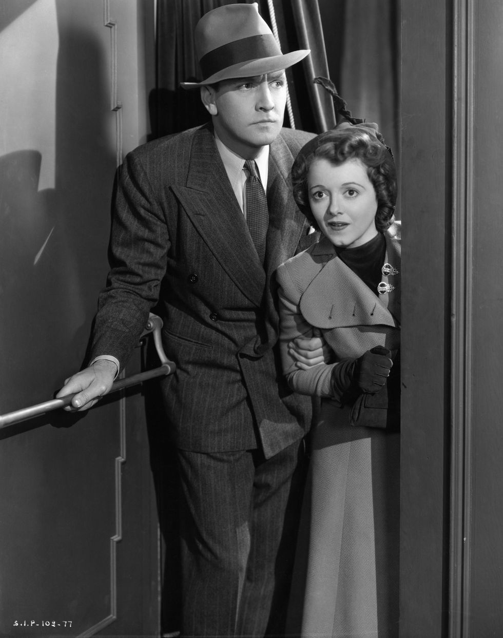 Janet Gaynor and Fredric March in a Still from A Star is Born