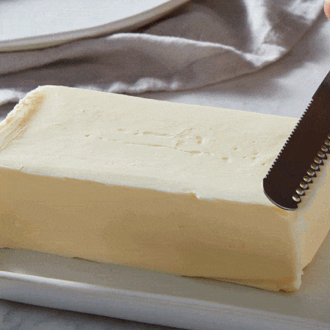 animation of butter knife spreading butter 