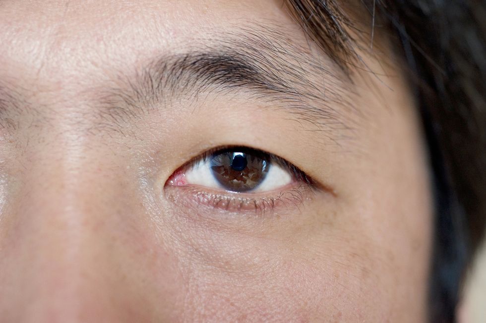Japanese man eyes, close up