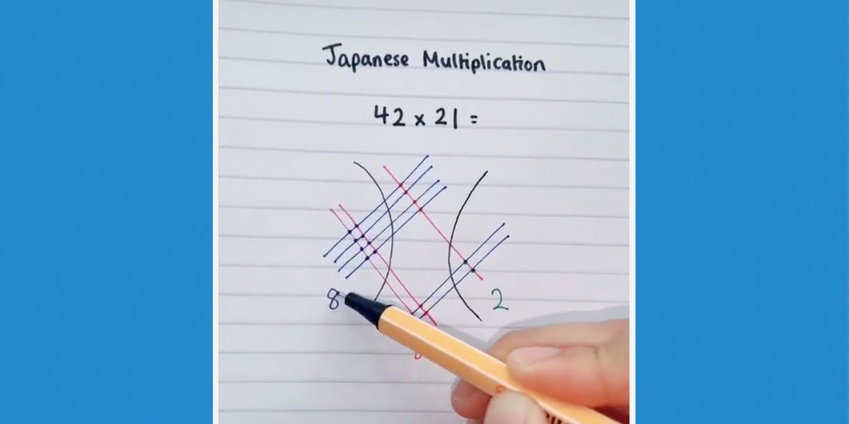 A TikTok video of a novel, ancient multiplication method has gone viral. While the user, jesslouisec, calls the method Japanese multiplication and som