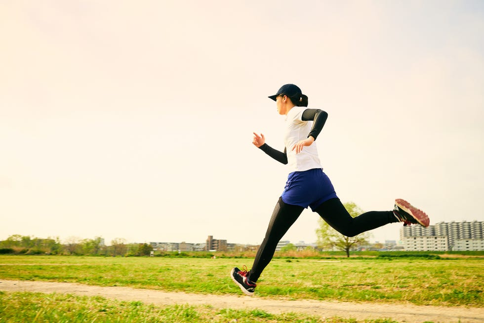 Japanese teen women are running in preparation for exercise